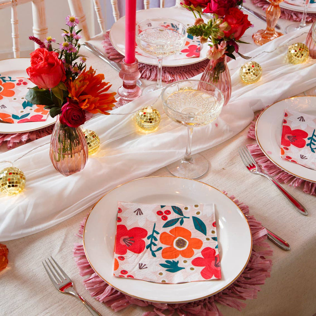 Pink Raffia Placemat - 2 Pack | Spring Tableware |