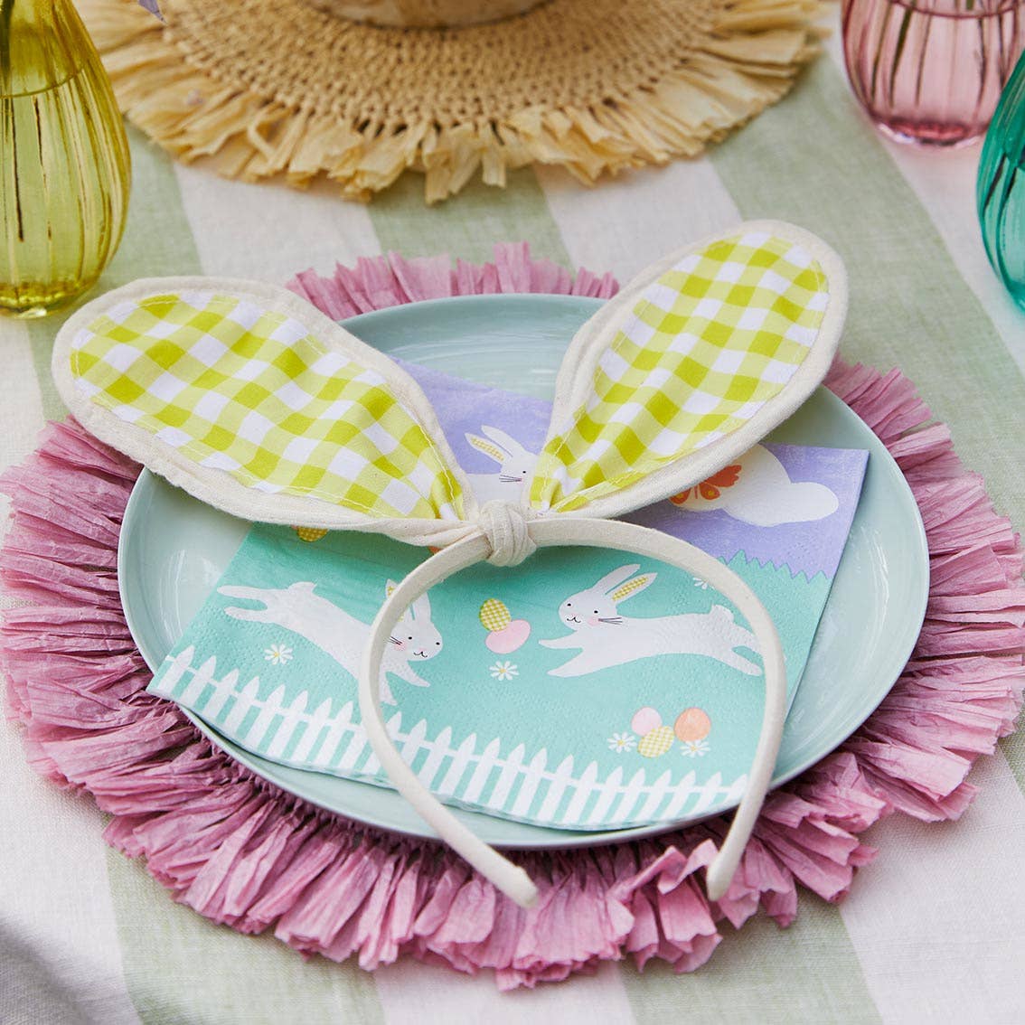 Pink Raffia Placemat - 2 Pack | Spring Tableware |
