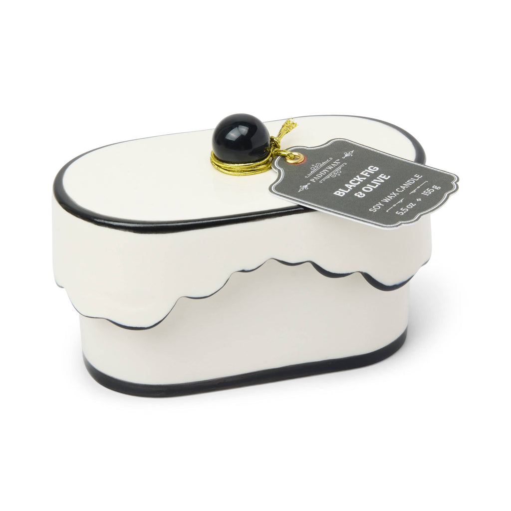 Cherie 5.5oz/155g Ceramic Dish Candle - Black - Black Fig & Olive