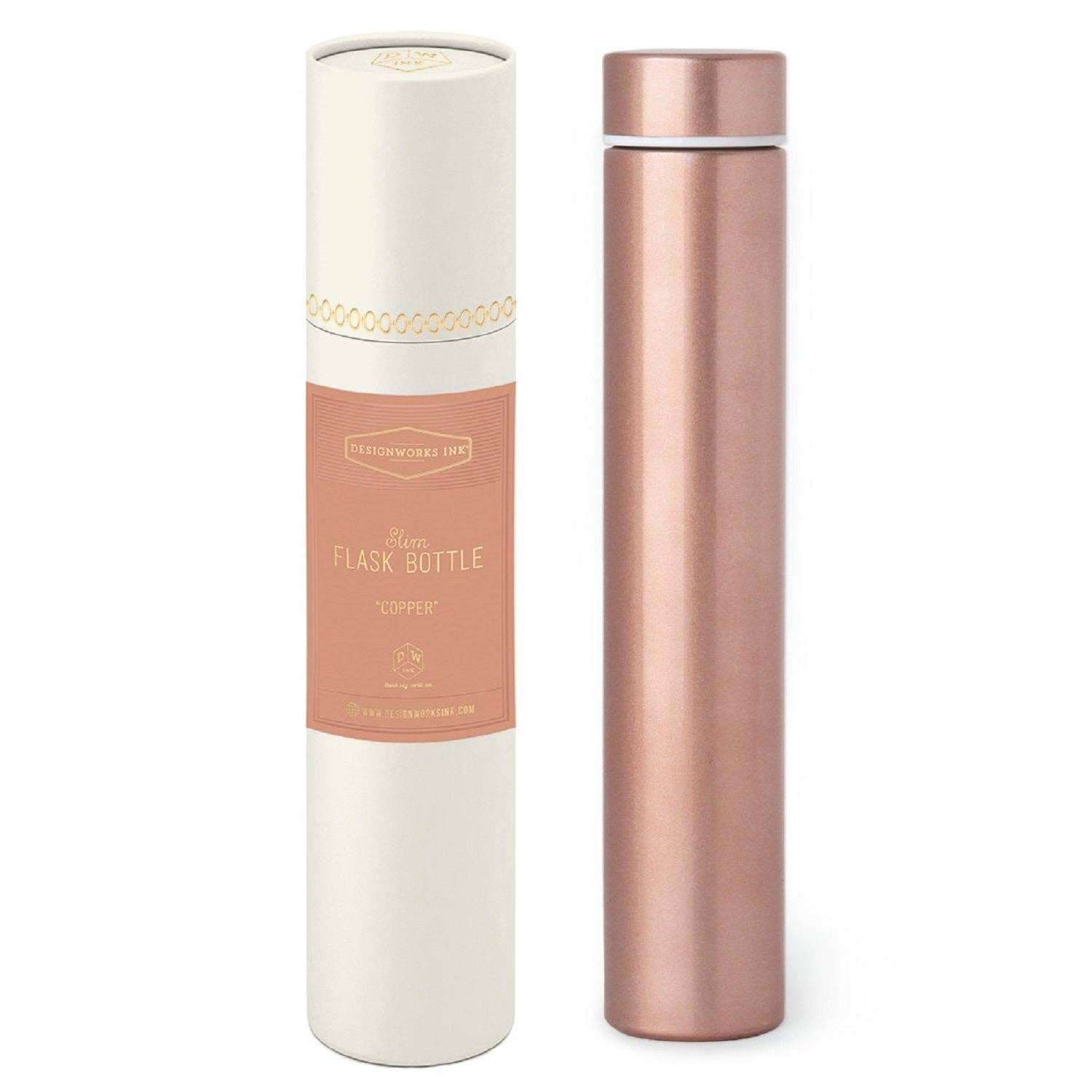 Designworks Ink Slim Flask Bottle - Copper