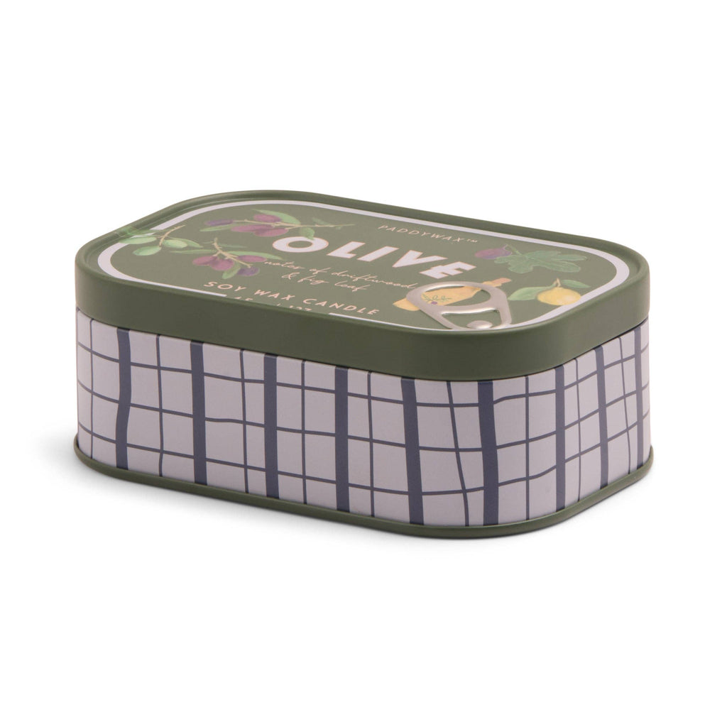 Paddywax Bistro Olive Tin Candle - Fig  Olive