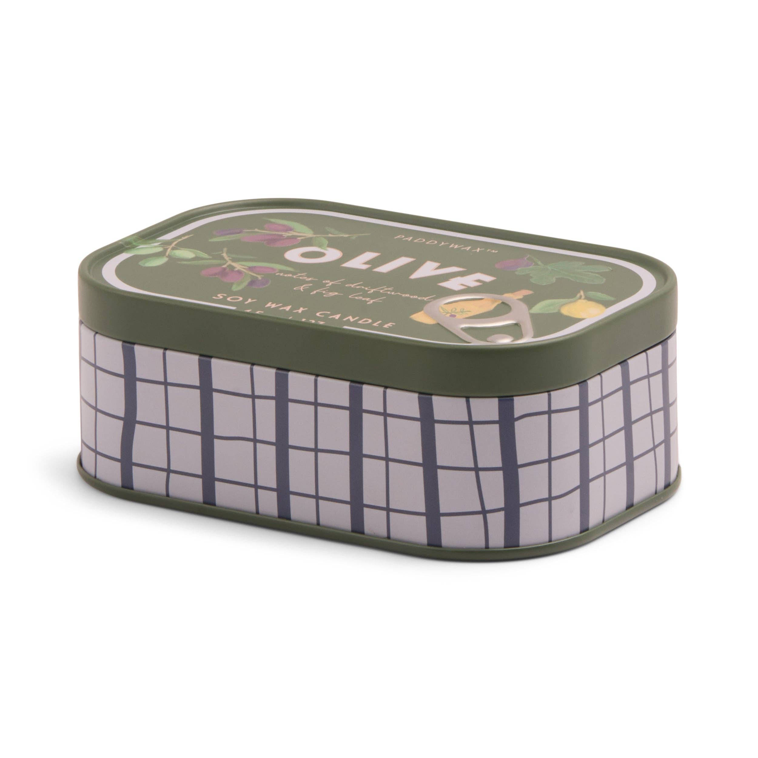 Paddywax Bistro Olive Tin Candle - Fig  Olive