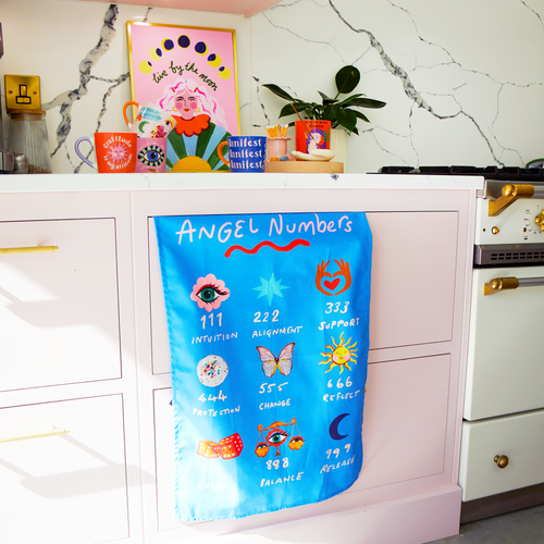 Angel Numbers Tea Towel