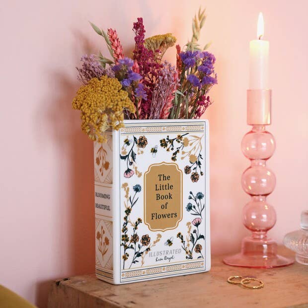 Book of Flowers Book Vase