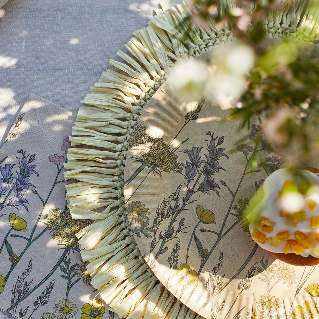Meadow Raffia Placemat - 2 Pack | Spring Decor |