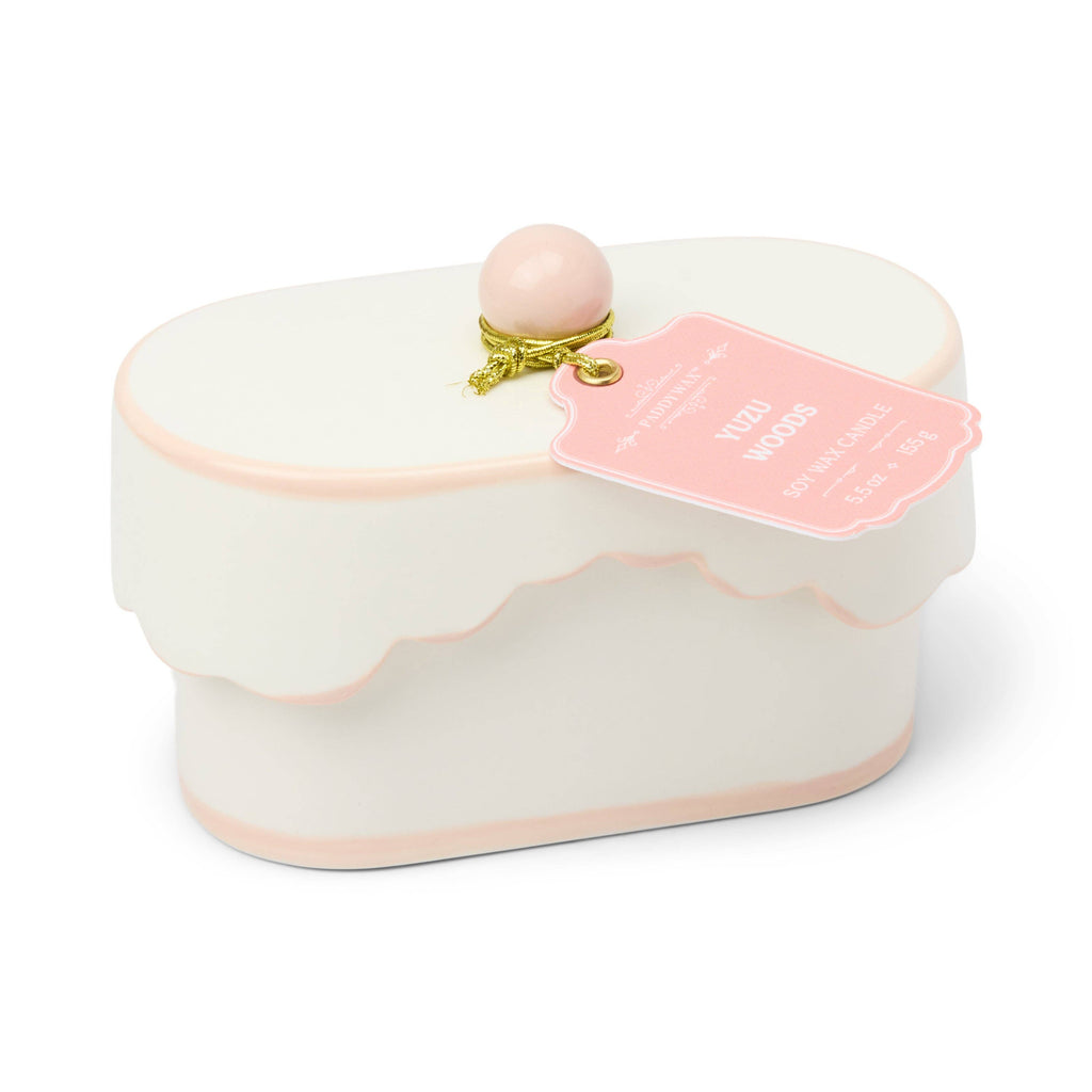 Cherie 5.5oz/155g Ceramic Dish Candle - Pink - Yuzu Woods