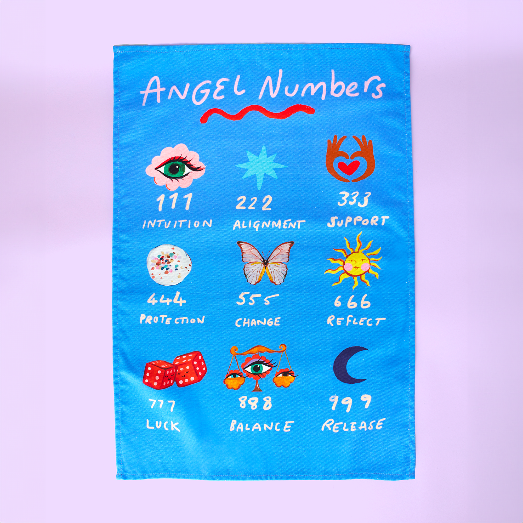 Angel Numbers Tea Towel