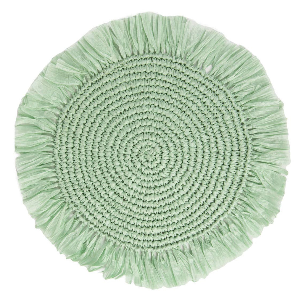 Meadow Sage Raffia Placemat - 2 Pack
