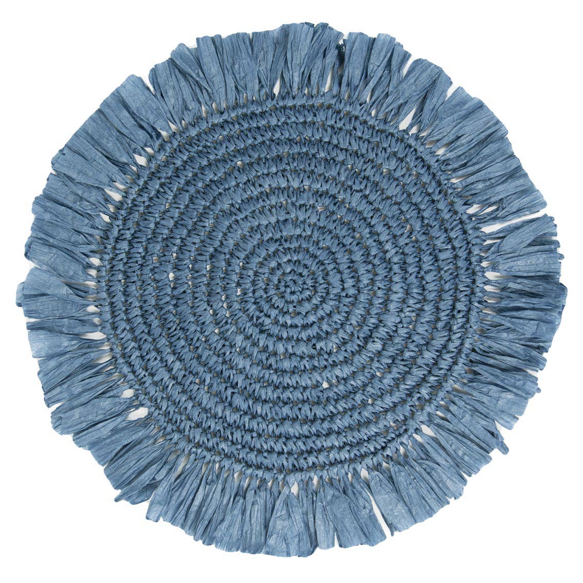Meadow Blue Raffia Placemat - 2 Pack