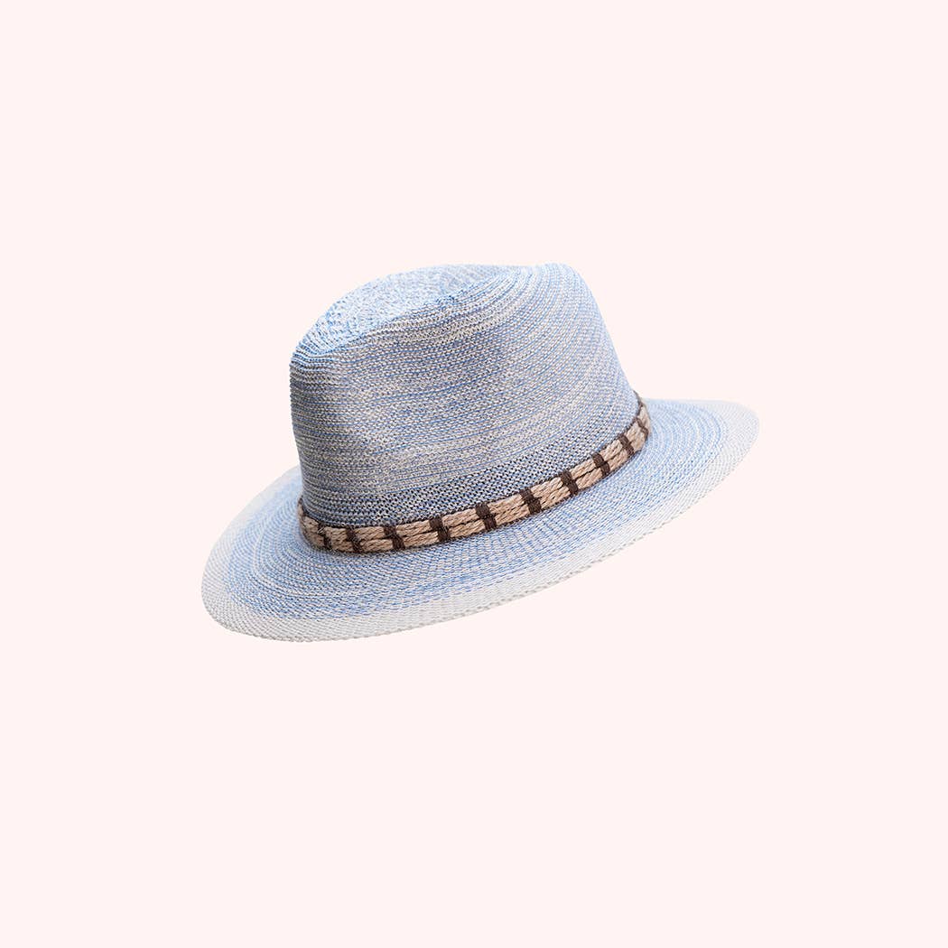 Natalie Hat - Denim with Rope Band