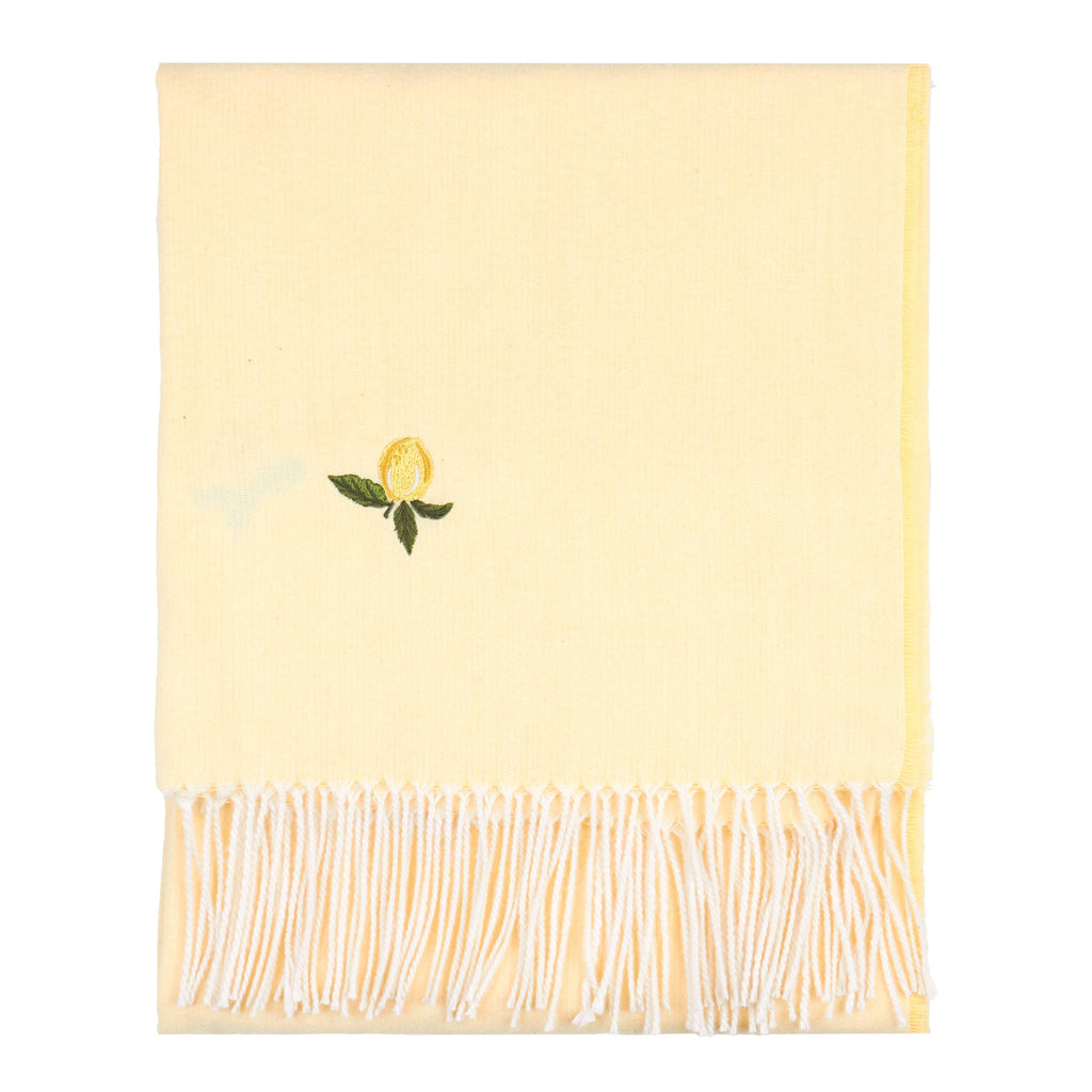 Fruits Lightweight Embroidered Throw Zesty Lemon