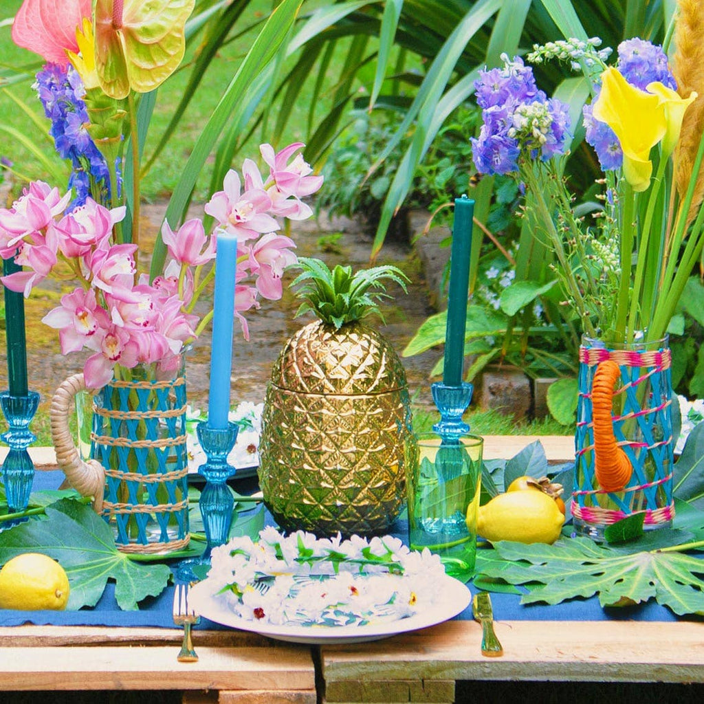 Ceramic Pineapple Ice Bucket | Summer Party Decor |