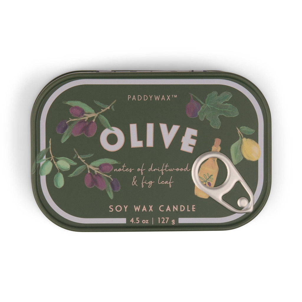 Paddywax Bistro Olive Tin Candle - Fig  Olive