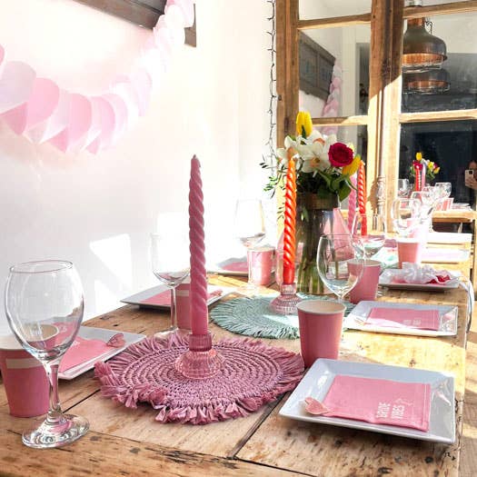 Pink Raffia Placemat - 2 Pack | Spring Tableware |