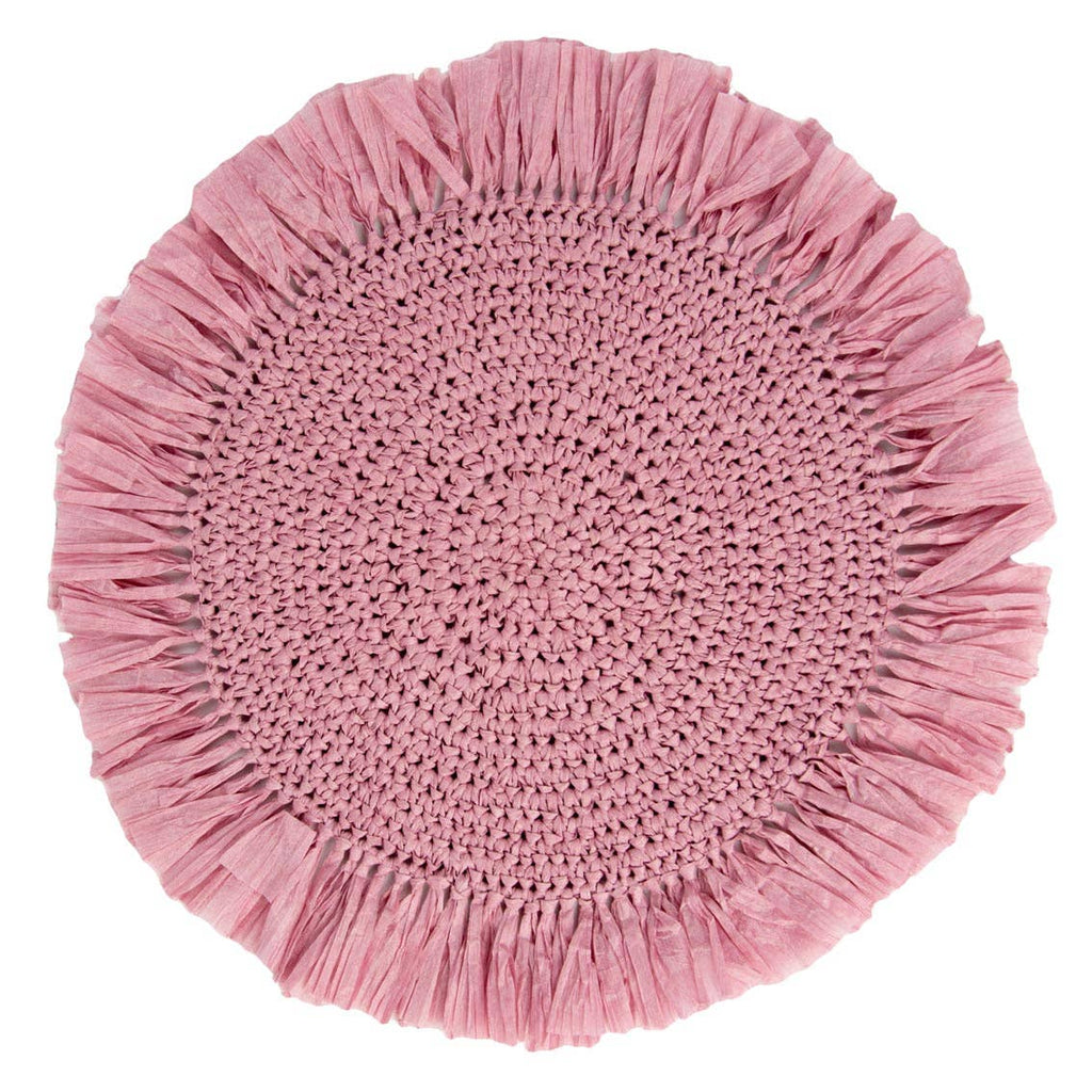 Pink Raffia Placemat - 2 Pack | Spring Tableware |