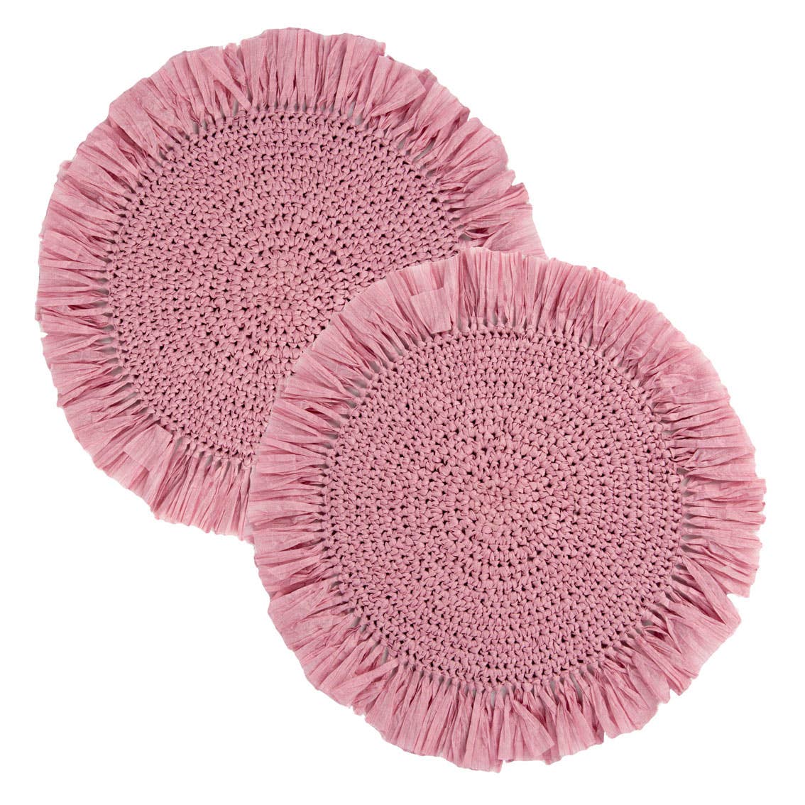 Pink Raffia Placemat - 2 Pack | Spring Tableware |
