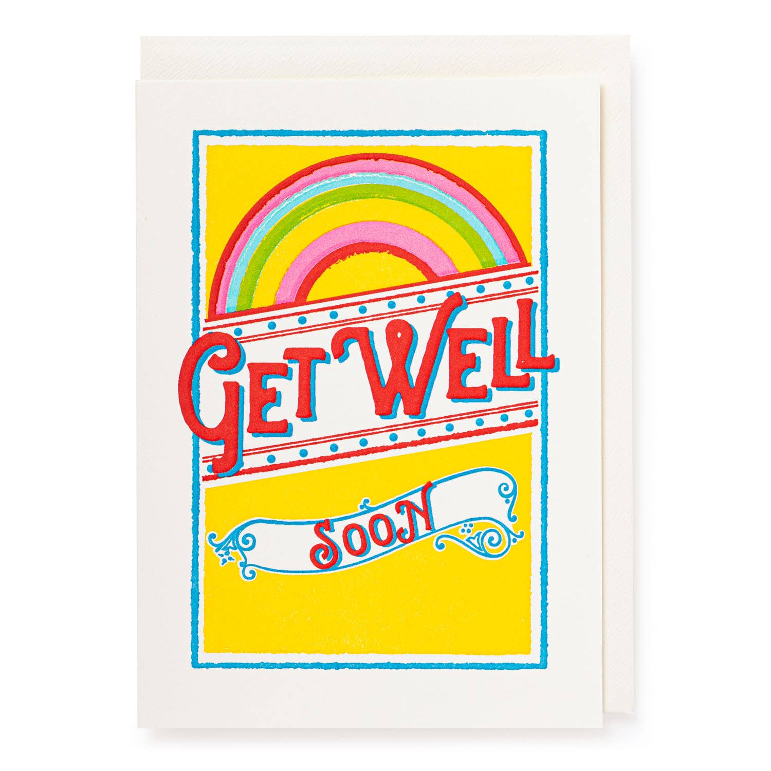 Get Well Soon Rainbow | Letterpress Cards | Greeting Card